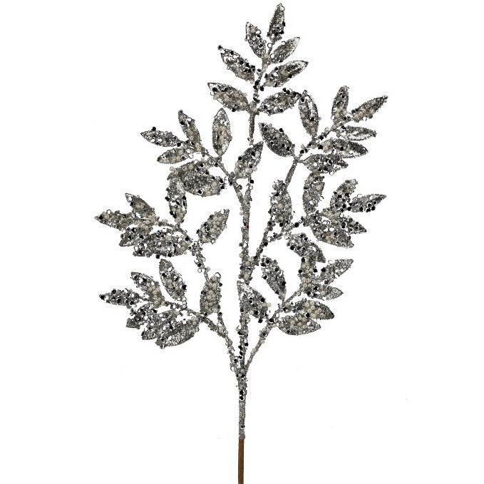 Spray de Hojas Brillantes, Plateada