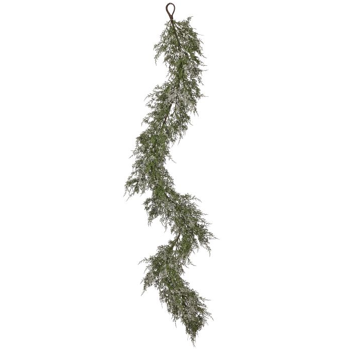 Guirnalda Decorativa de Cedro Escarchada