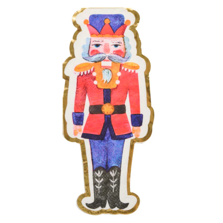 Servilleta para Invitado Diseño Cascanueces Whimsical Dorado – 16 unidades