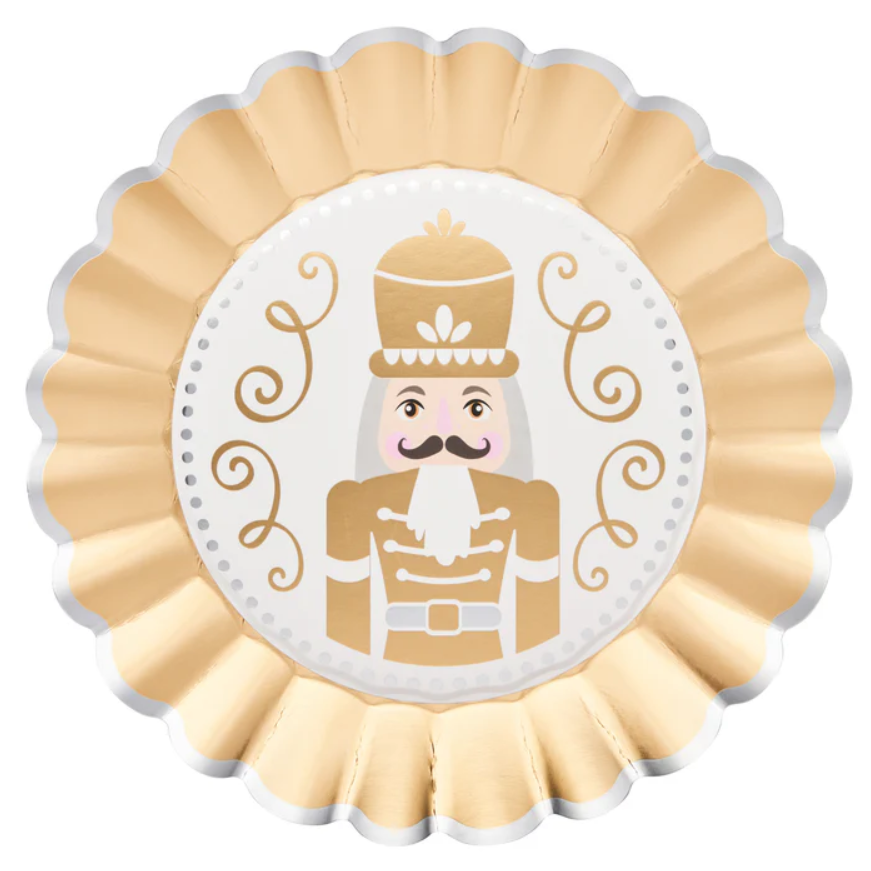 Plato Desechable Principal Diseño Cascanueces – 8 unidades