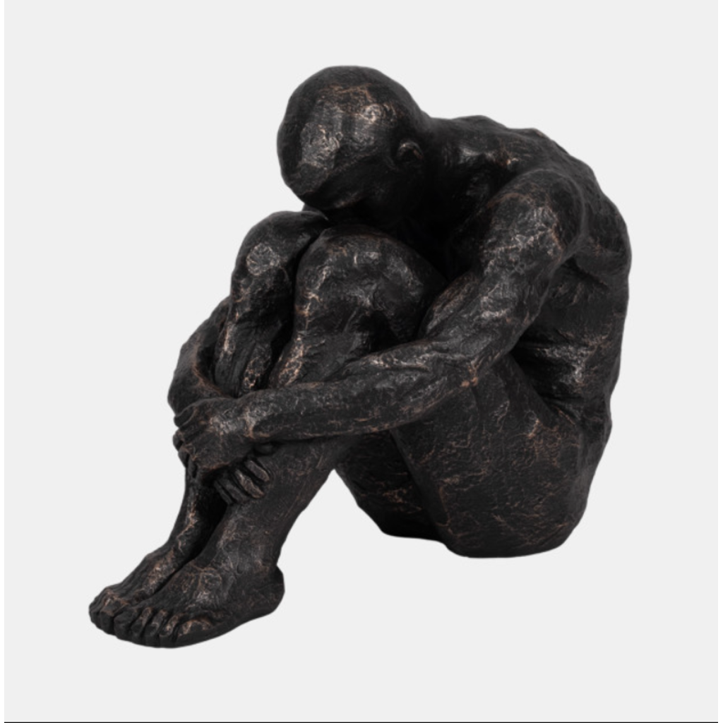 Escultura Sitting Man, Bronce 16"