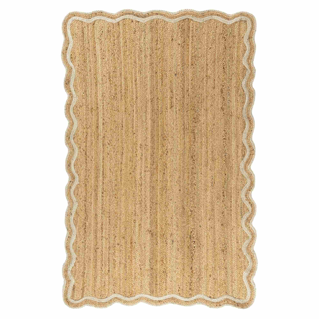 Alfombra Scallop Jute Natural 2.36 x 2.97 m