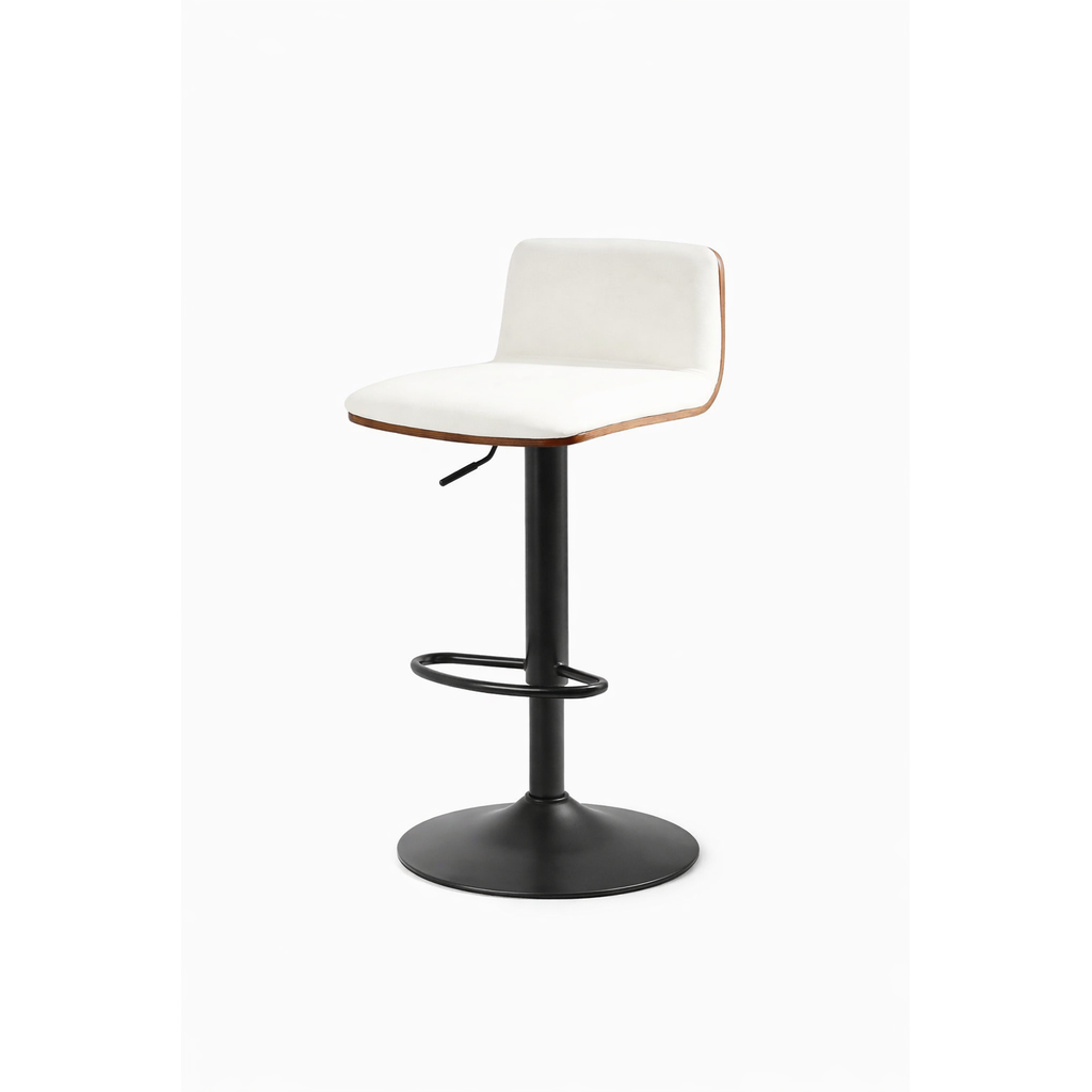 Taburete de Bar Ajustable Color Blanco