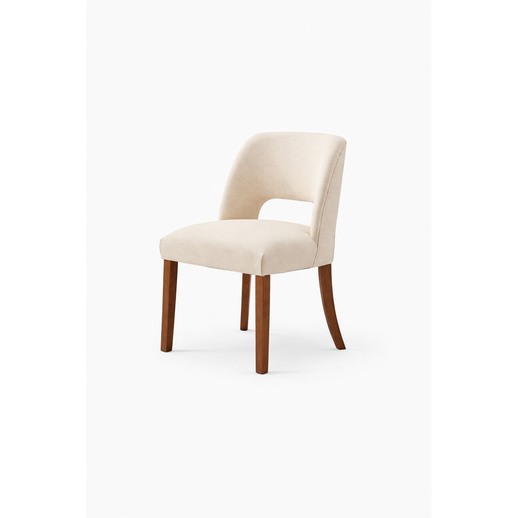 Silla de Comedor Moderna Tapizada Color Beige