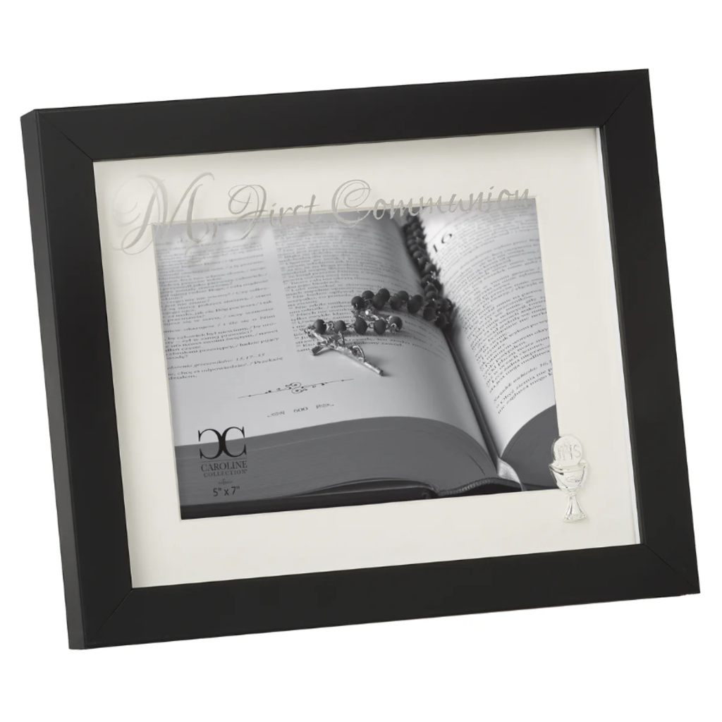 Marco My First Communion con Emblema Plateado