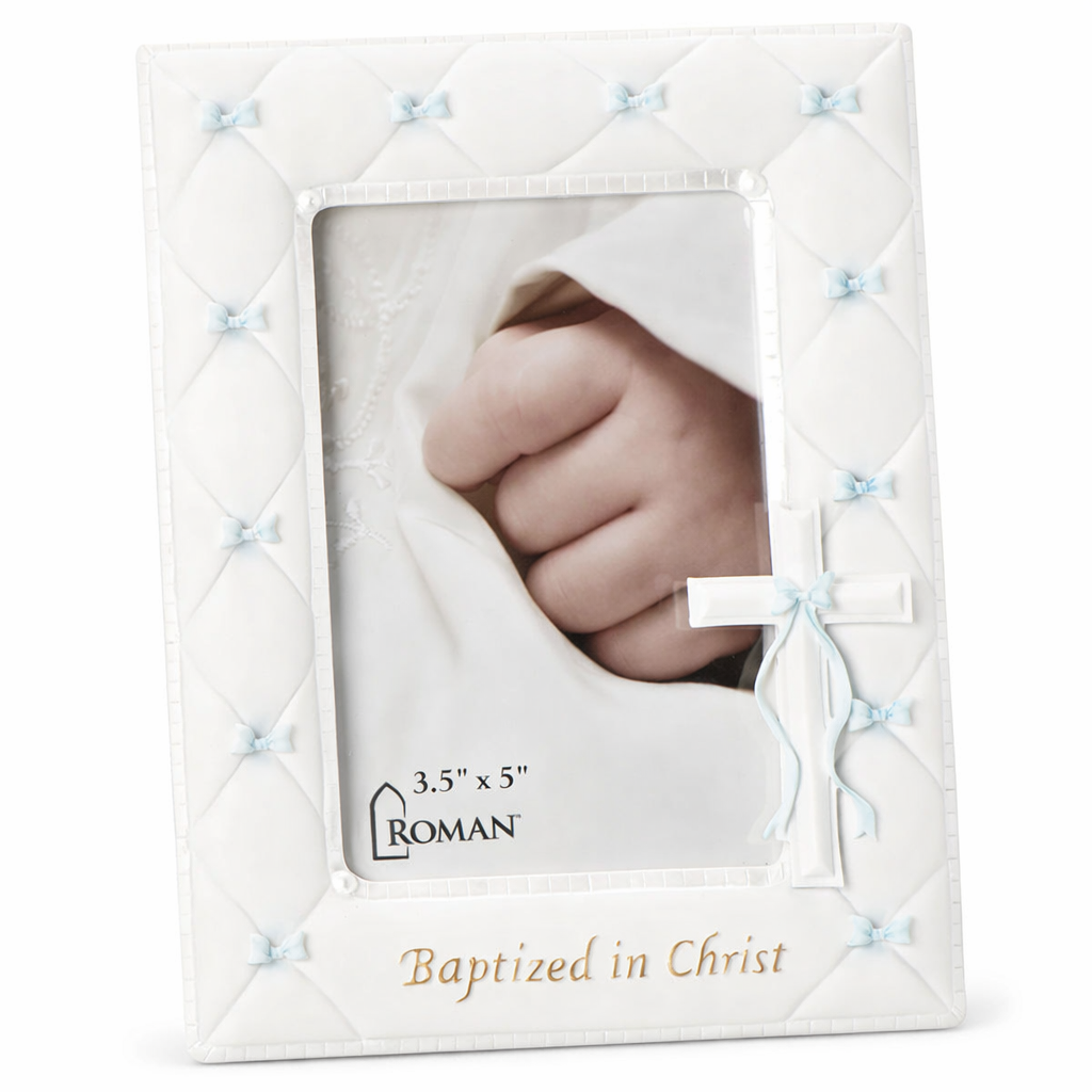 Marco de Bautizo Niño 3.5 x 5, Azul