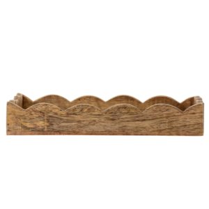 Bandeja Rectangular con forma de pétalo 41cm, Natural