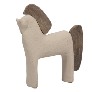 Figura decorativa Caballo 30cm, Marfil