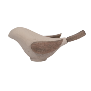 Figura Decorativa Pájaro 25cm, Marfil