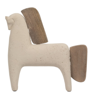 Figura Decorativa Caballo grande 36cm, Marfil