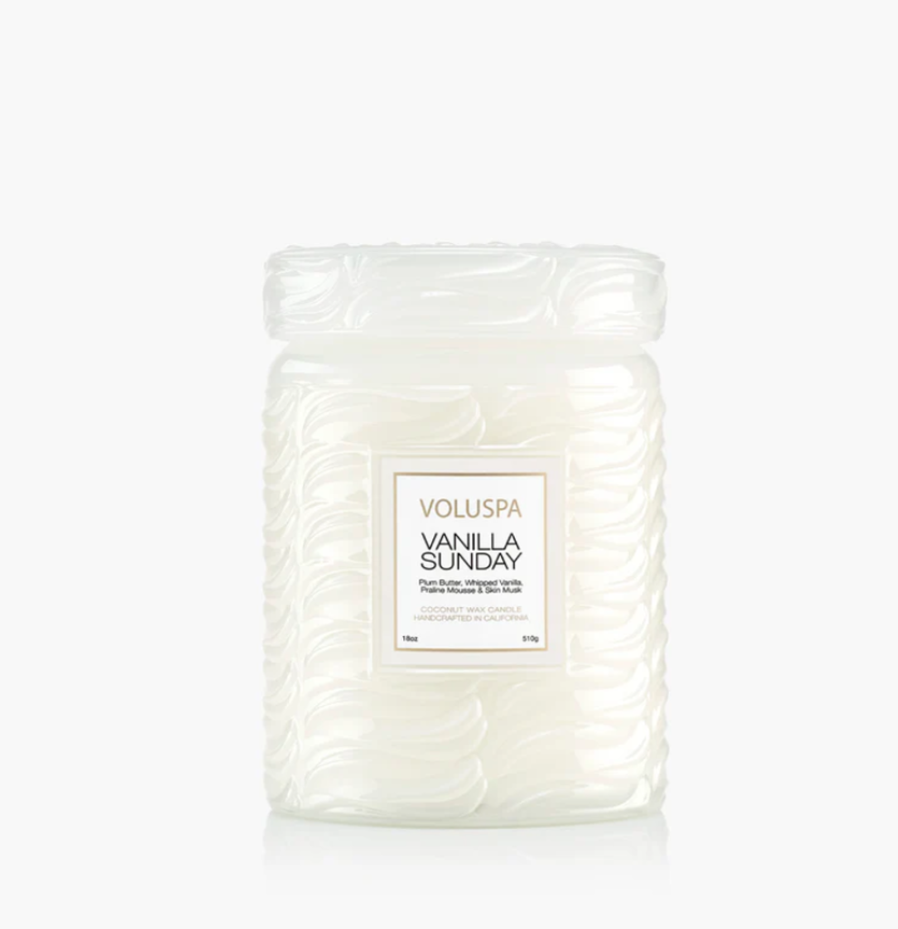 Vela Large Jar 18 oz Vanilla Sunday