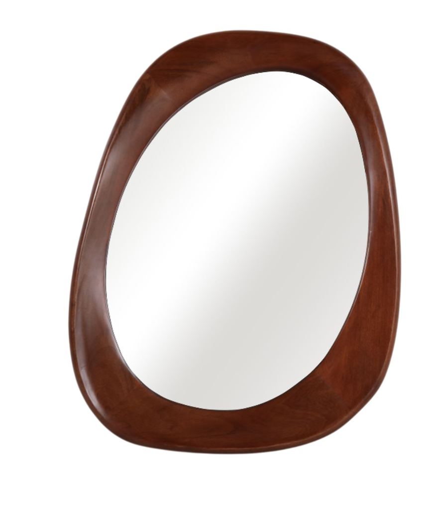 Espejo de Madera Forma Orgánica Mediano, Natural