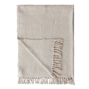 Throw Tejida de Chenilla de Algodón con Flecos
