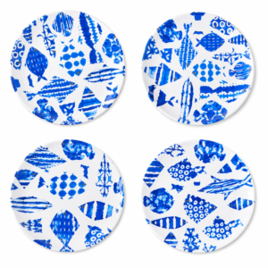 Set de 4 Platos Llanos Fish Tale