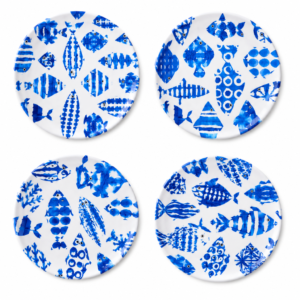 Set de 4 Platos para Ensalada Fish Tale