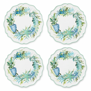 Set de 4 Platos Llano Sea Glass