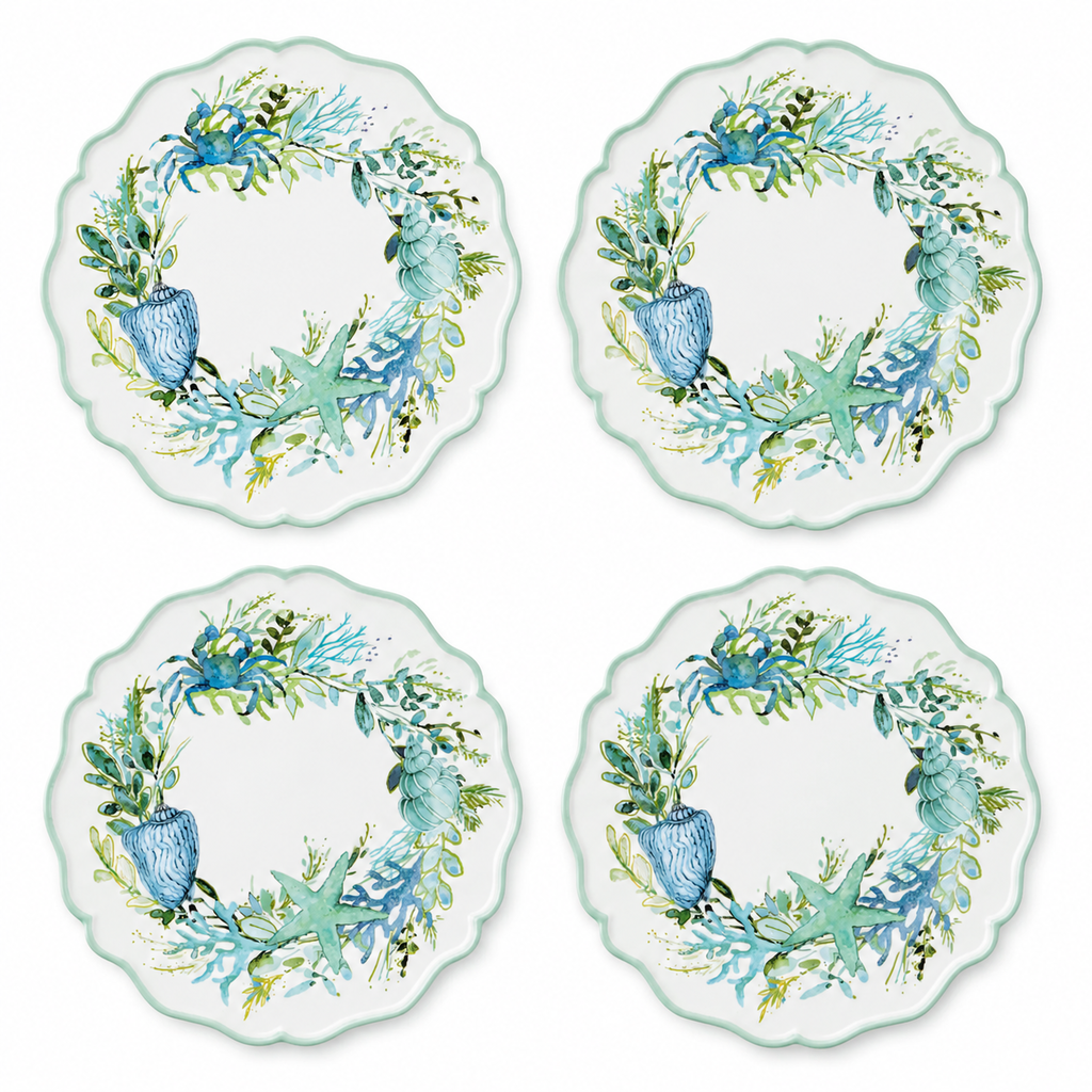 Set de 4 Platos para Ensalada Sea Glass