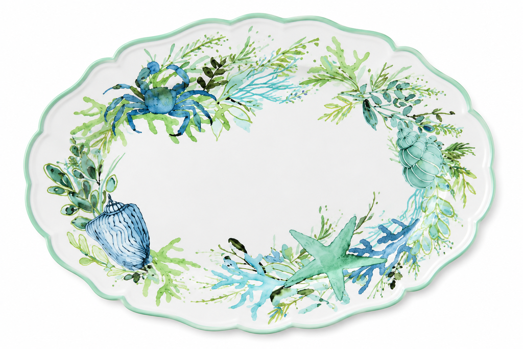 Fuente Oval Sea Glass