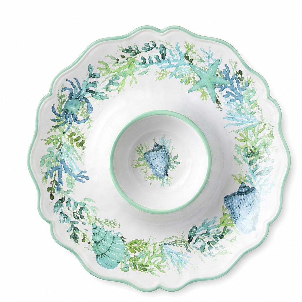 Plato Chip & Dip Sea Glass