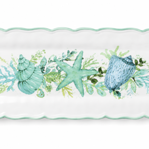 Fuente Rectangular con Asas Sea Glass