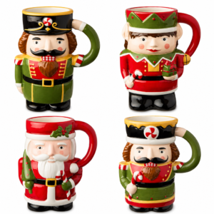 Set de 4 Tazas Nutcracker Parade 3D