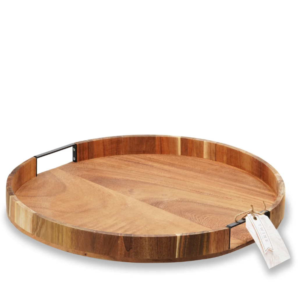 Bandeja Giratoria Lazy Susan de Acacia