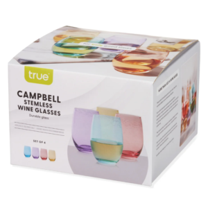 Set de 4 Copas de Vino sin Tallo, Colores