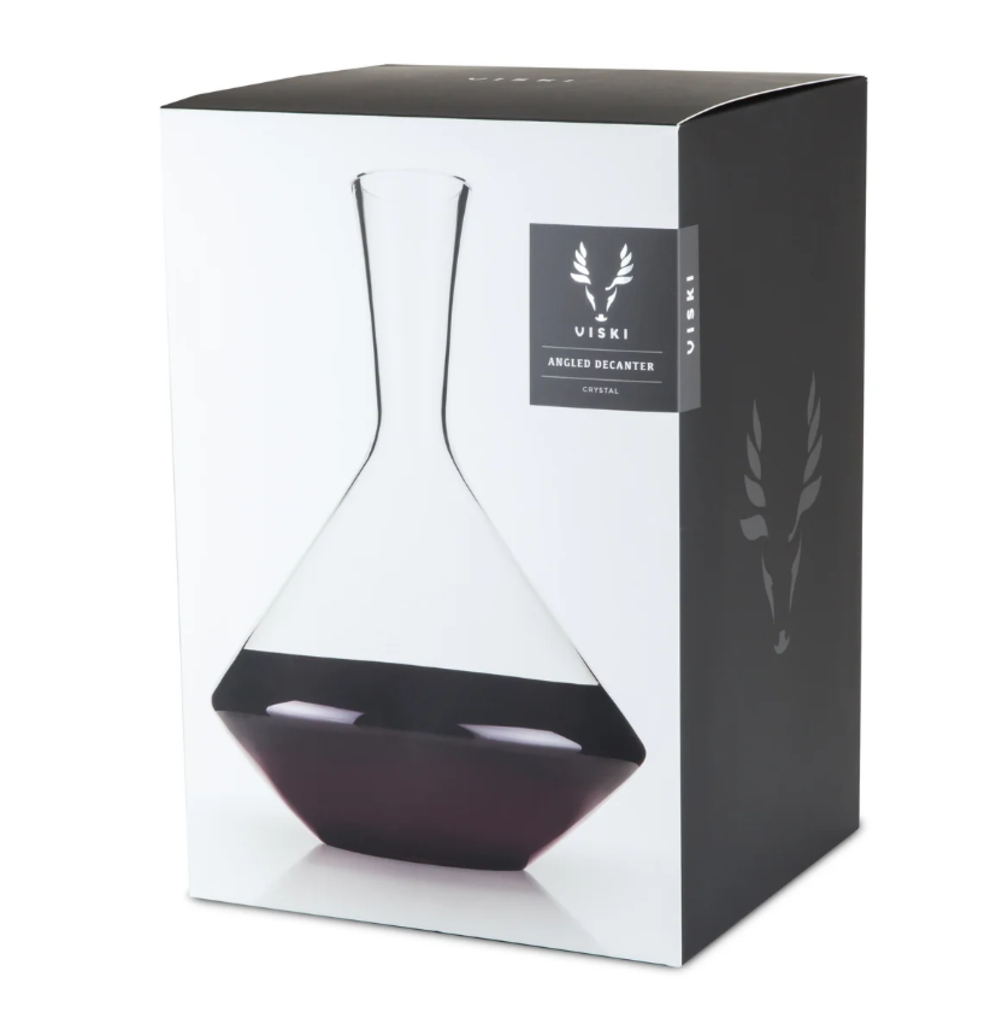 Decantador de Vino Angular de Cristal Raye, 60 oz