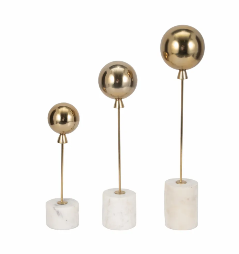 Set de 3 Globos Decorativos Palu, Gold