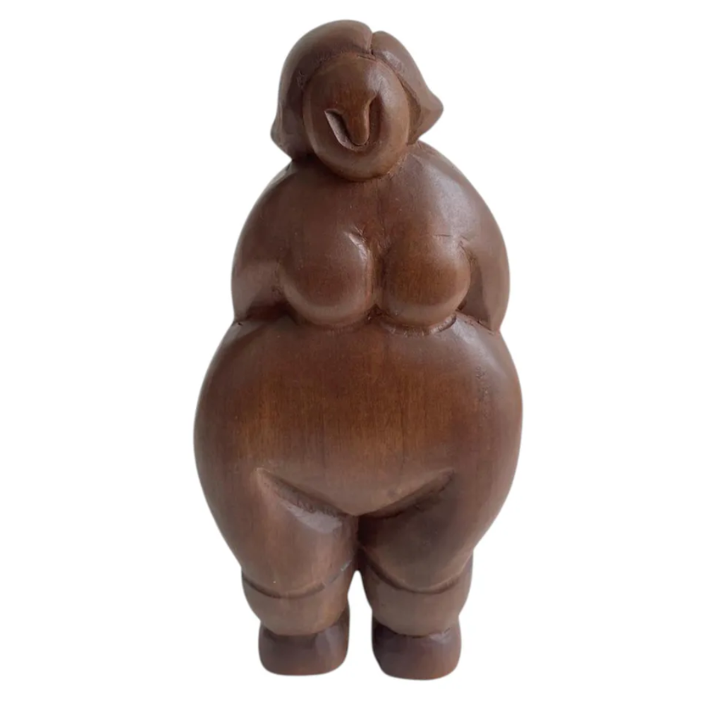 Escultura Chubby Lady de Pie, Brown