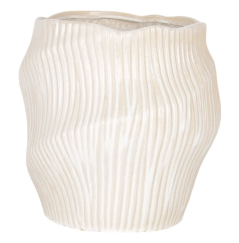 Florero Tihany Small, Cream