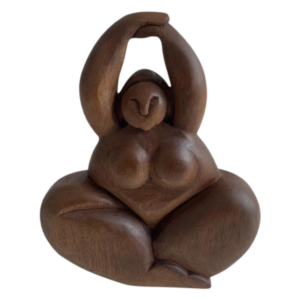Escultura Chubby Lady Sentada, Brown