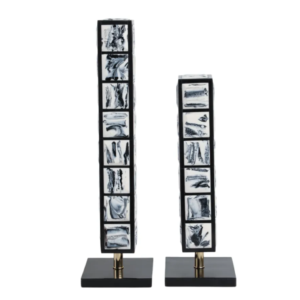 Set de 2 Torres Decorativas Newry, Black & White