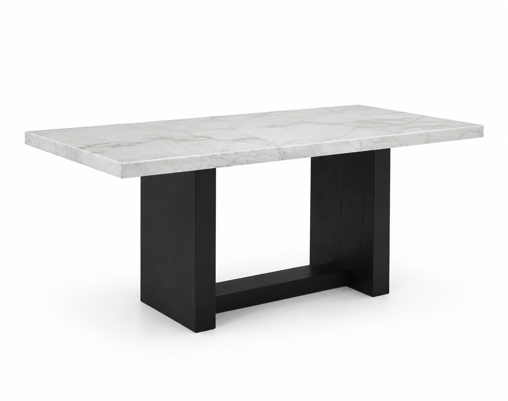 Mesa de Comedor Kian con Cubierta de Mármol Natural