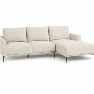 Sala Seccional Gladbach con Chaise Derecho, Café Claro