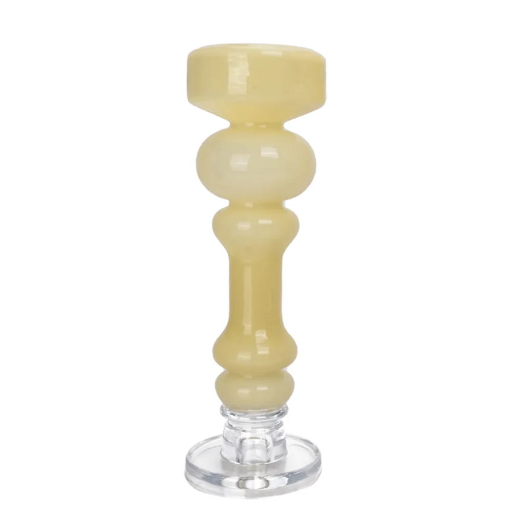 Candelabro Decorativo en Tono Amarillo.