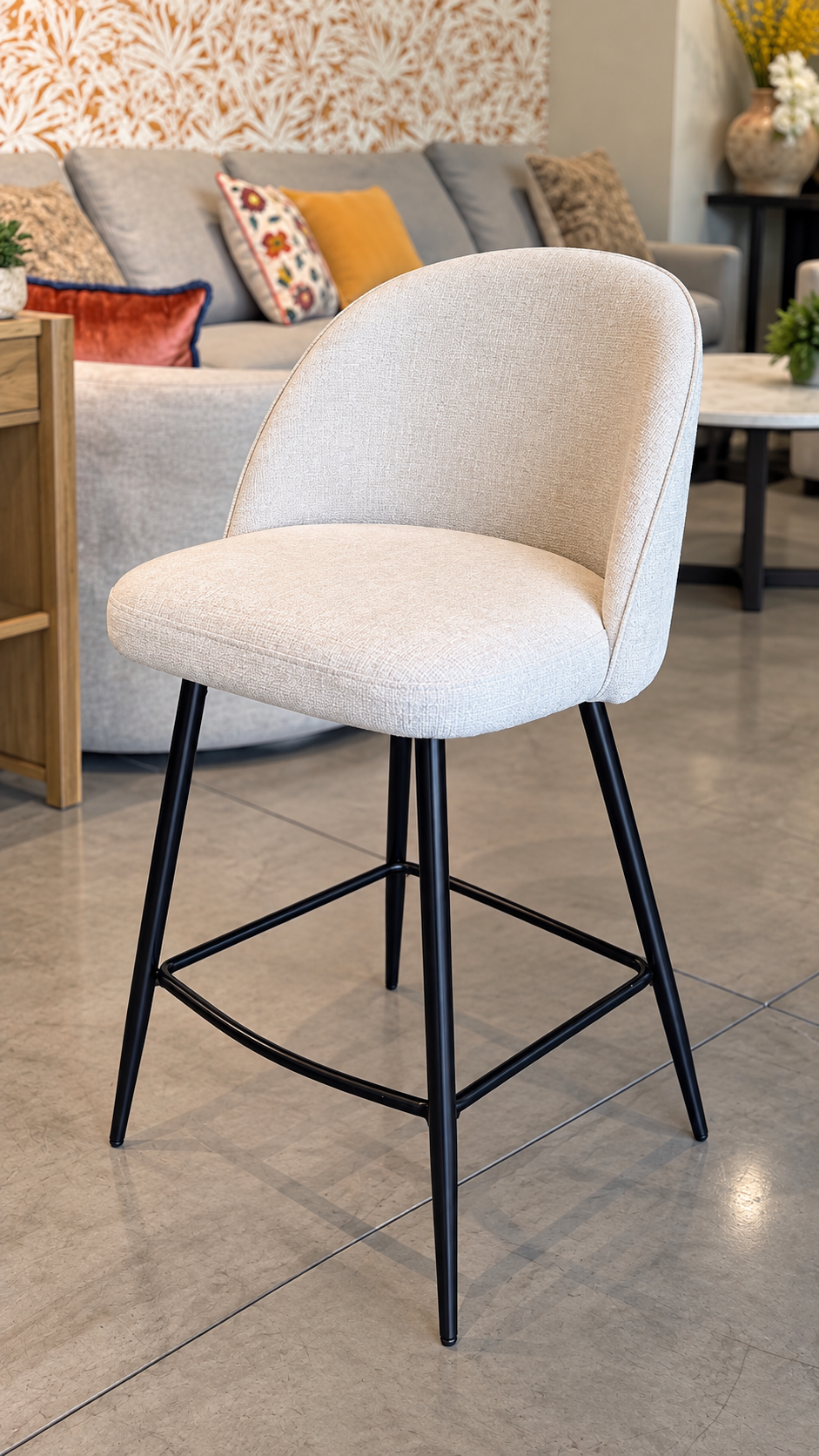 Silla de Bar Gris Claro Georgia