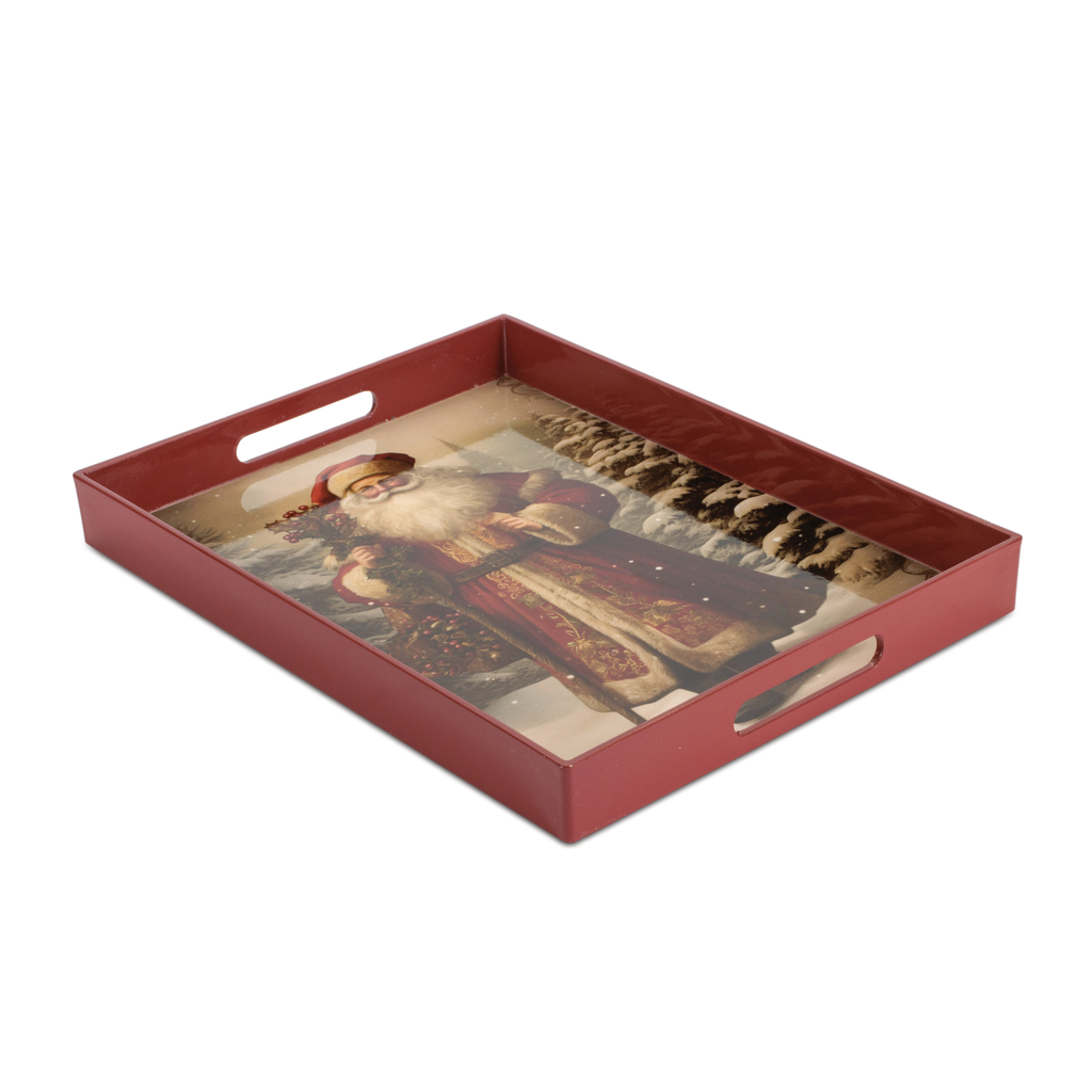 Bandeja Santa Claus Estilo Vintage, 40 x 30 cm