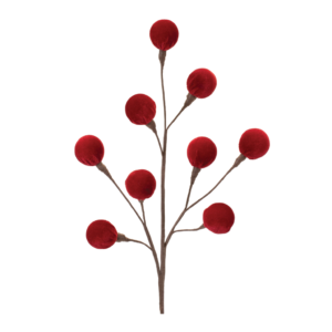 Vara Decorativa de Vainas, Rojo, 58 cm
