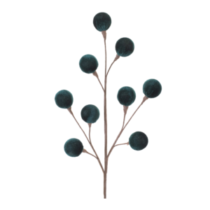 Vara Decorativa de Vainas, Verde Oscuro, 58 cm