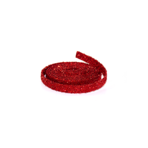 Cordón Decorativo con Escarcha, Rojo, 2.5 cm x 4.6 m