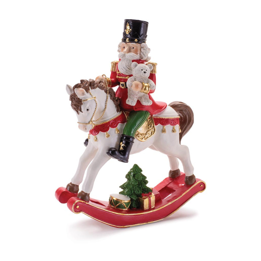 Cascanueces en Caballito Mecedor, 23 cm