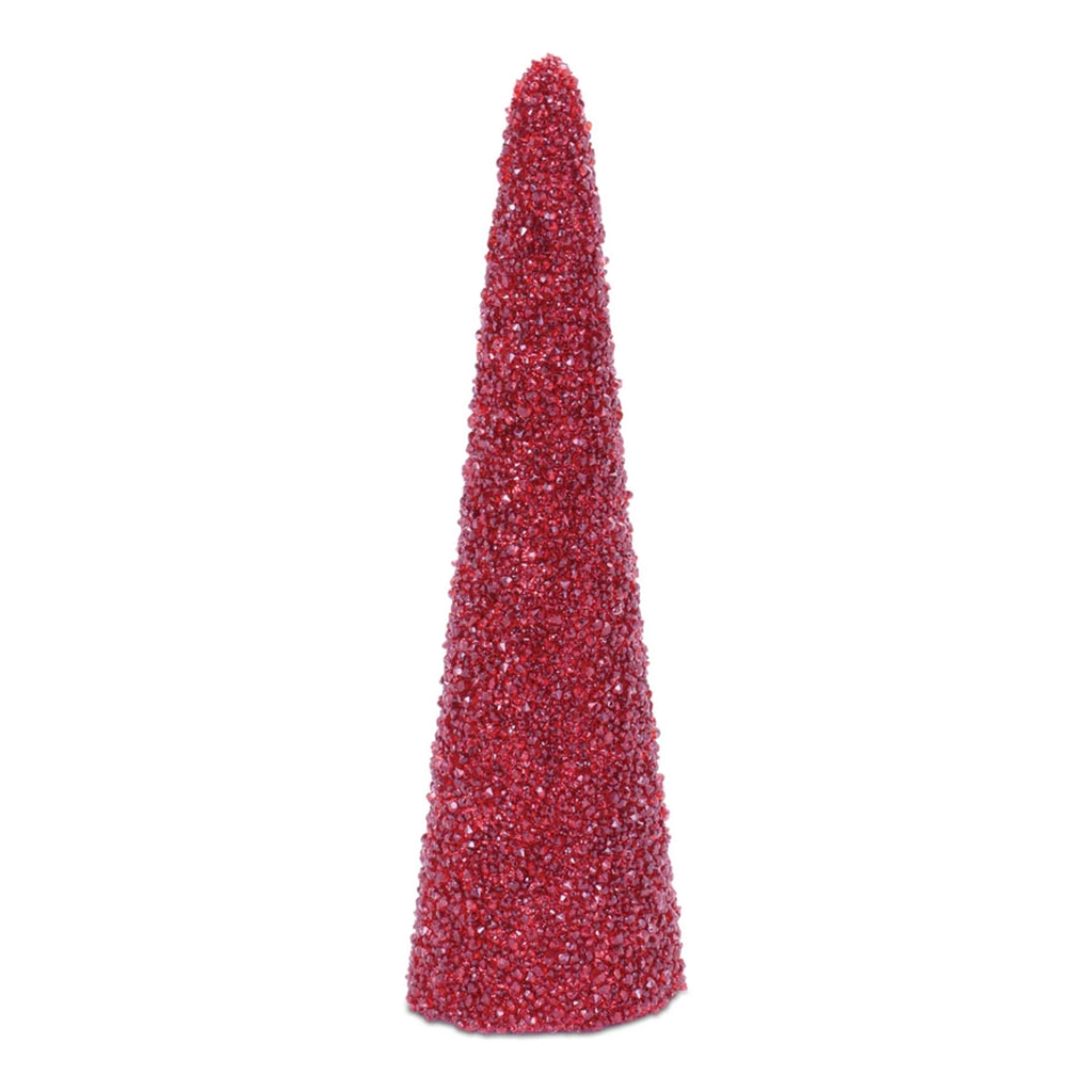 Cono Decorativo con Cuentas, Rojo, 38.7 cm
