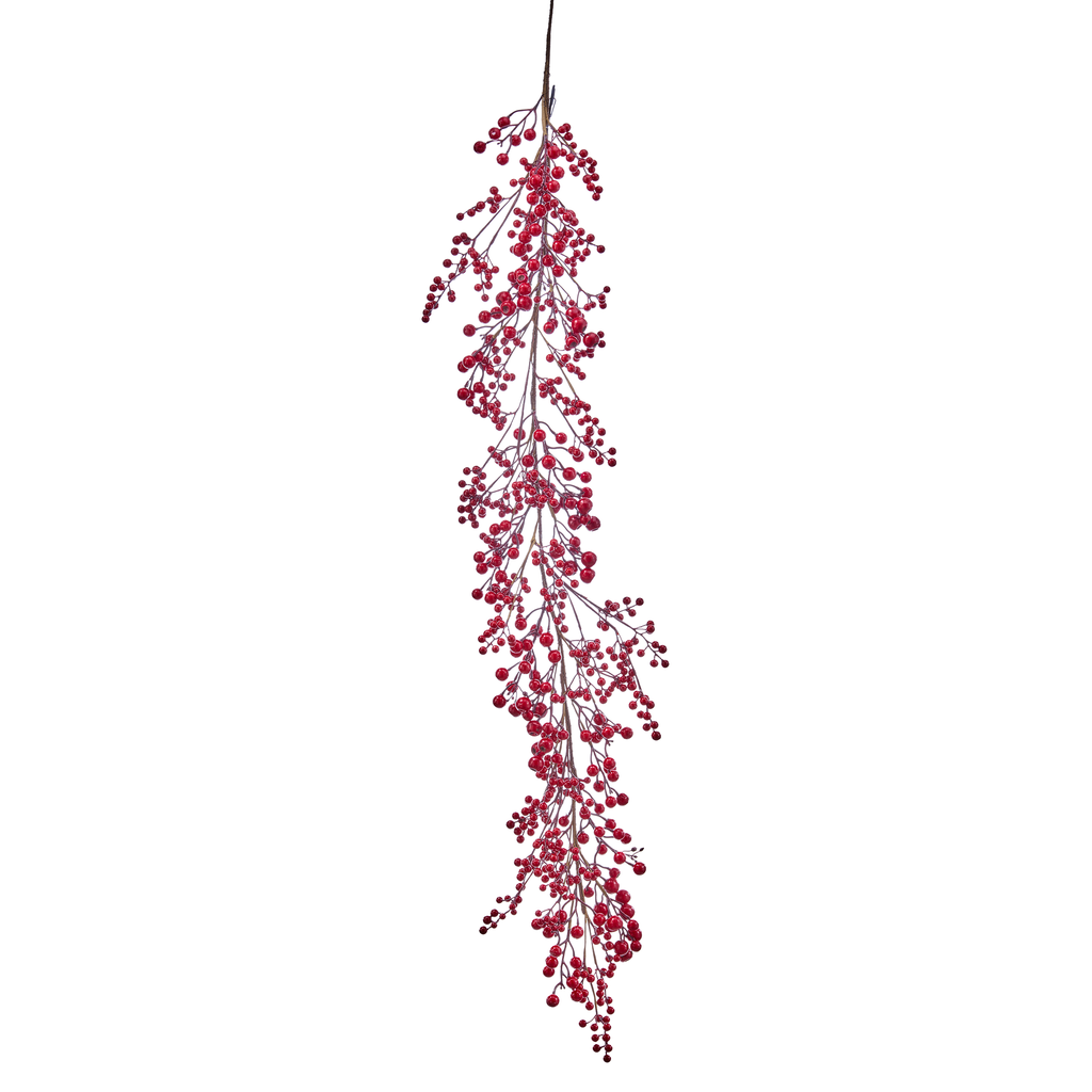 Guirnalda de Bayas Silvestres para Exterior, Rojo, 1.52 m