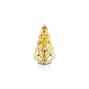 Árbol Navideño de Vidrio Pequeño, Dorado, 27 cm