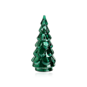 Árbol Navideño de Vidrio Mediano, Verde, 36 cm