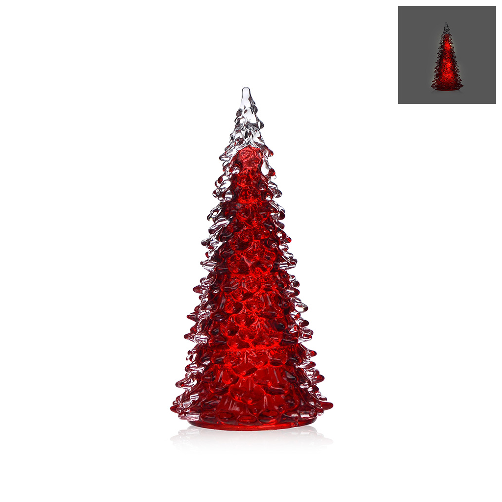 Árbol Navideño Decorativo, Rojo, 23 cm