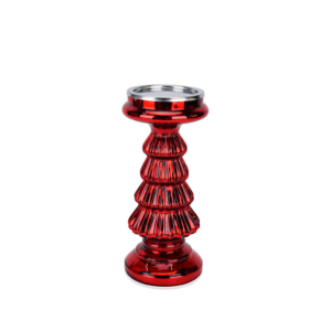 Candelero de Pedestal, Rojo, 25 cm