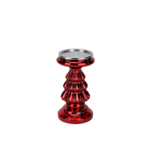 Candelero de Pedestal, Rojo, 20 cm