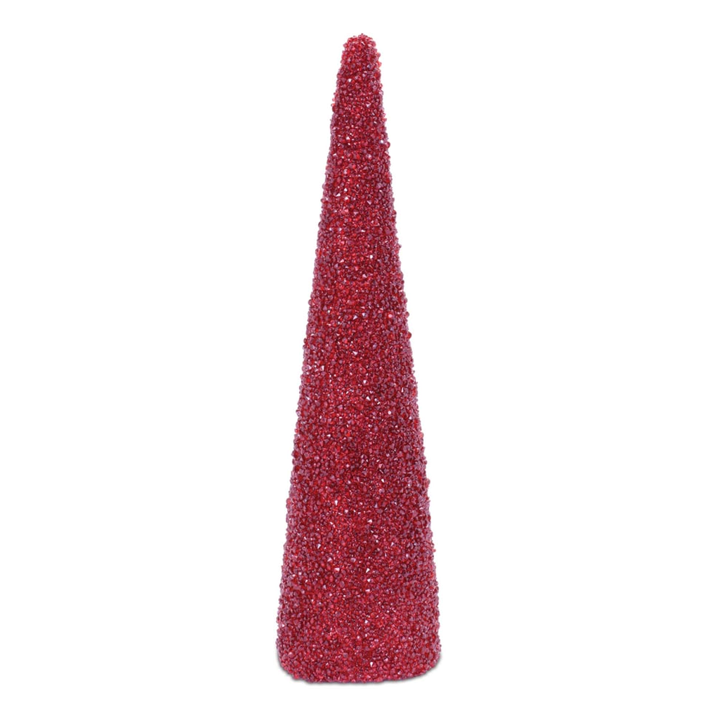 Cono Decorativo con Cuentas, Rojo, 47.6 cm